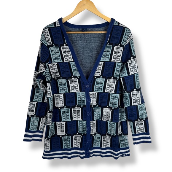 Torrid BBC Doctor Who TARDIS Cardigan Women's Size 2 Fandom Cosplay Sweater 2X - Picture 1 of 16